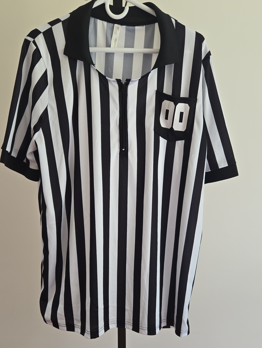 Amscan Black and White Striped Costume Top